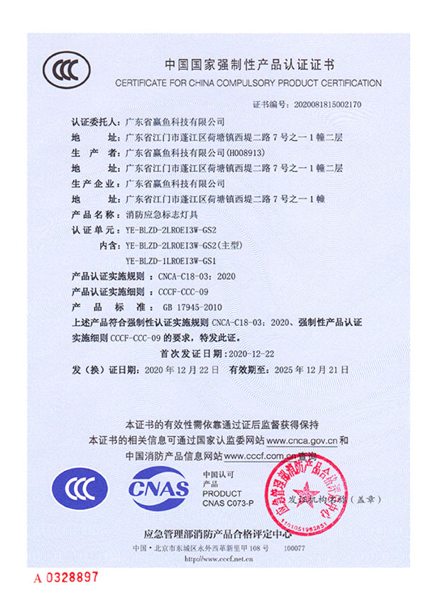 3C证书（YE-BLZD-2LROEI3W-GS2）